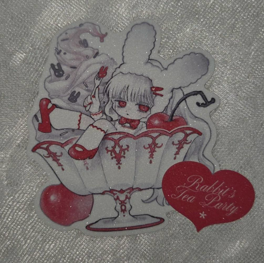 Dawnitive Wave Rabbit's Tea Party Sticker Sheet Red
