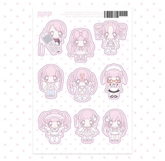 Pumpum Lonely Girl Meta Mini White Sticker