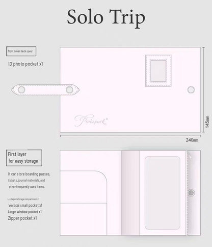 Pinkspark A7 Solo Trip Binder & Organizer