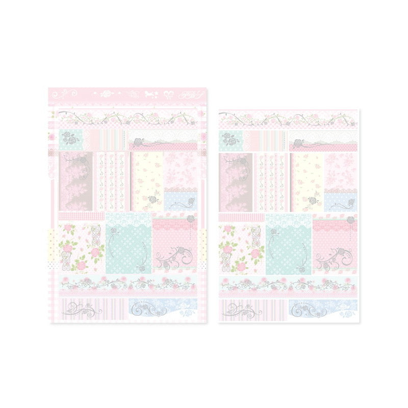 Pearly Button Antique Rose Pattern Sticker