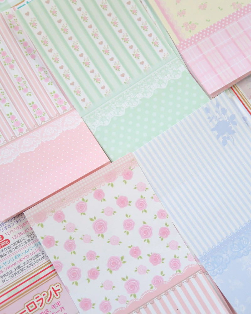 Pearly Button Blush Rose Wallpaper Memo Sticker Pack