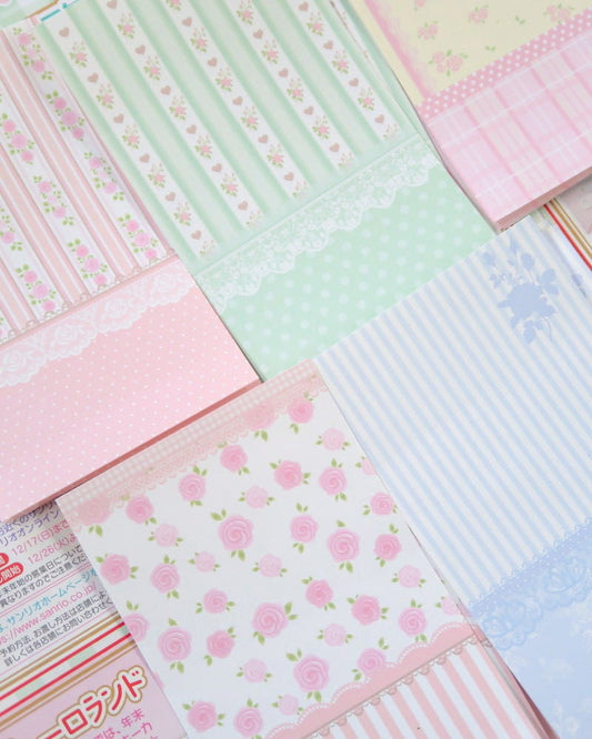 Pearly Button Blush Rose Wallpaper Memo Sticker Pack