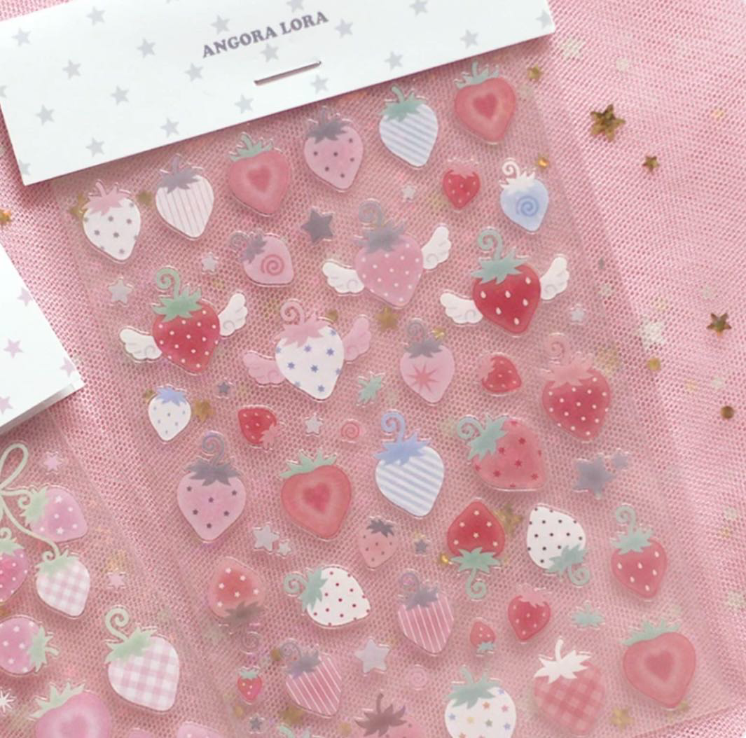 [Angora Lora] Strawberry Angel Sticker