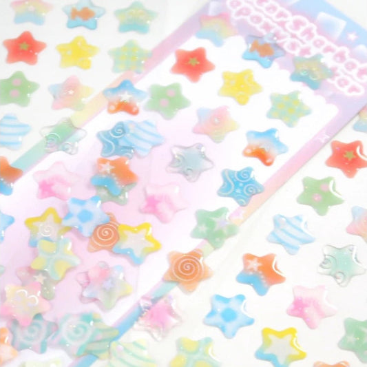 Pearly Button Star Sherbet Sticker