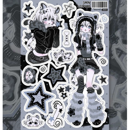 Qzzling Snow Leopard Sticker