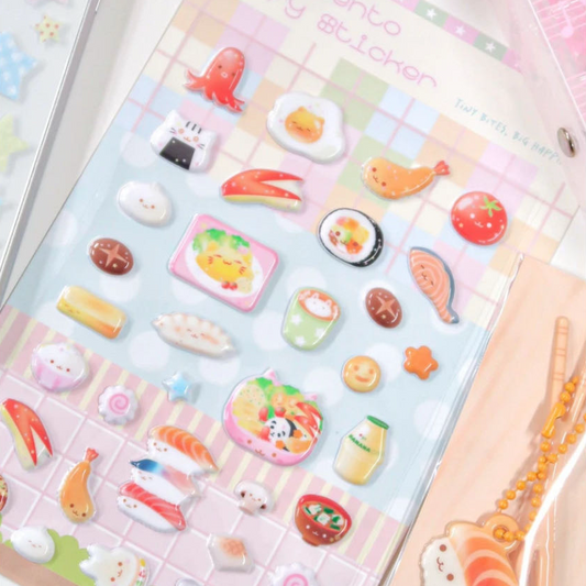 Pearly Button Mini Bento Puffy Sticker