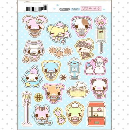 3eotty Snow Town Sticker