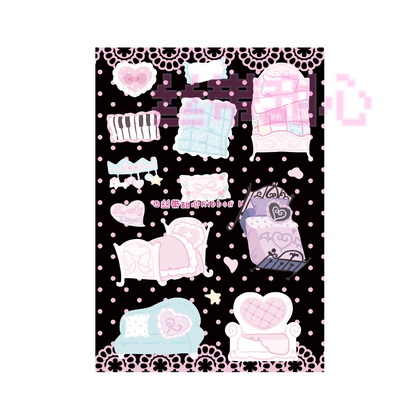 [Ribbon Honey] Bed Felt Sticker