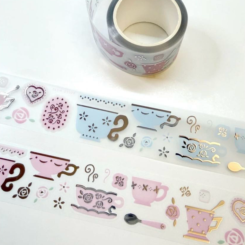 Slow Stuff Rose Tea Kiss Cut Tape