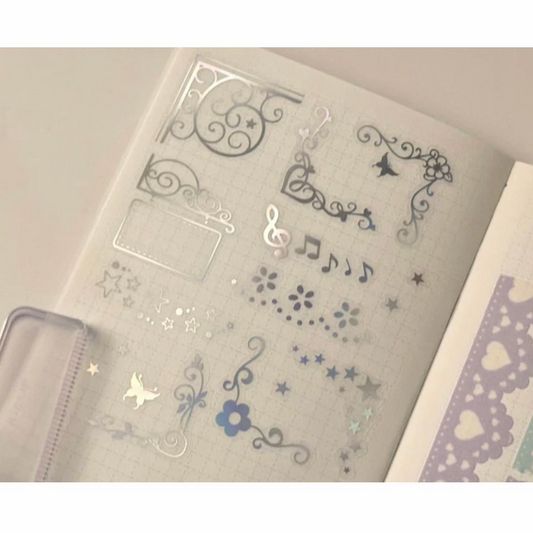 [Happiest] Silver Frame Kiss Cut Tape