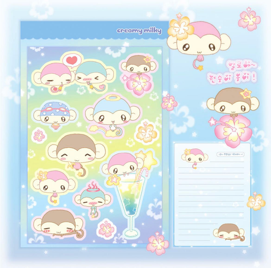 Creamy Milky Aloha Monkey Sticker