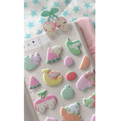 [Wansoclub] Fruit Puffy Sticker