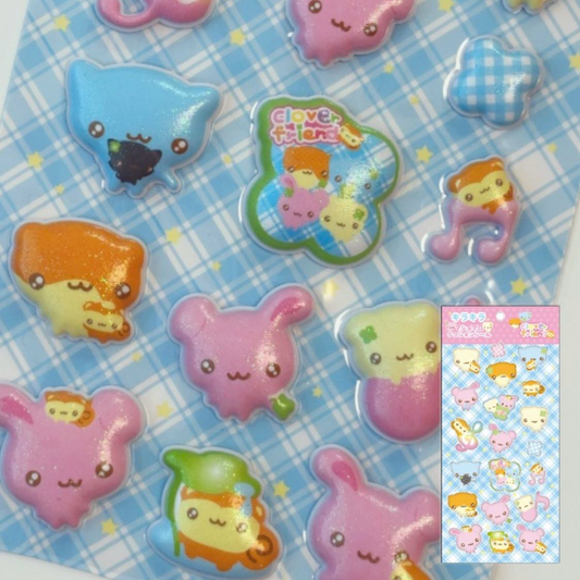 [Mering] Clover Friends Puffy Sticker