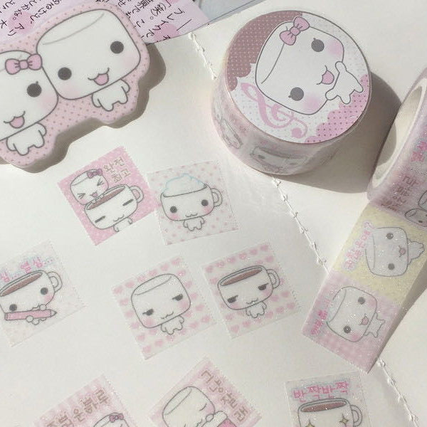 [Wansoclub] Square Marshmallow Kiss Cut Tape