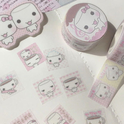 [Wansoclub] Square Marshmallow Kiss Cut Tape