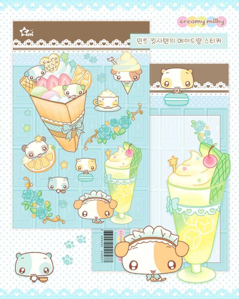 [Creamy Milky] Crepes Maid Sticker