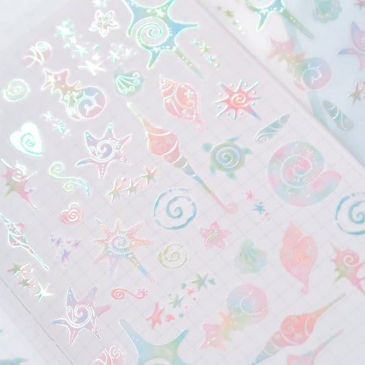 [Pearly Button] Coral Glow Sticker
