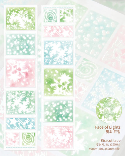 [Pearly Button] Face of Light Kiss Cut Tape