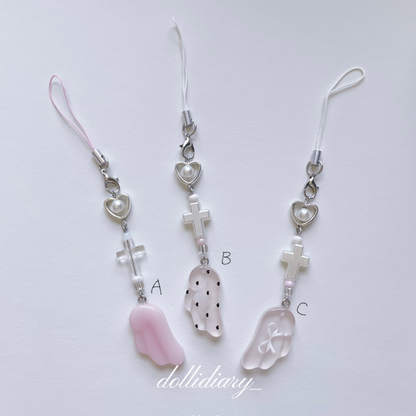 [Handmade] Angel Wing໒꒱ ˖Decorate Binder Phone Charm-Pink