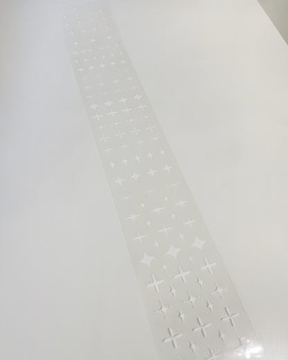 White Star Kiss-cut Tape Sticker  [1 Loop Sample]