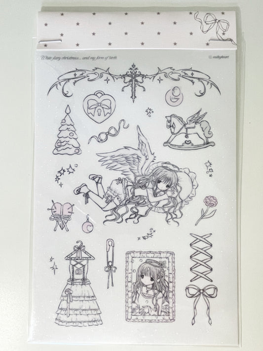 Milky Hearts White Fairy Sticker
