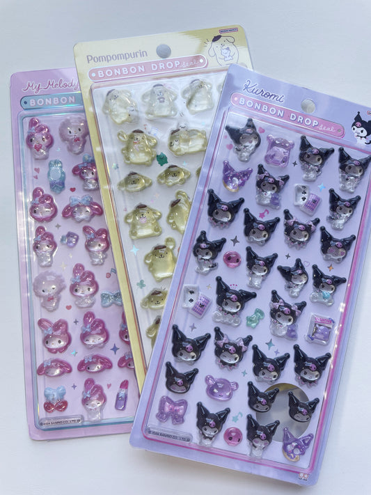 Bonbon Drop Sticker My Melody Pompompurin Kuromi