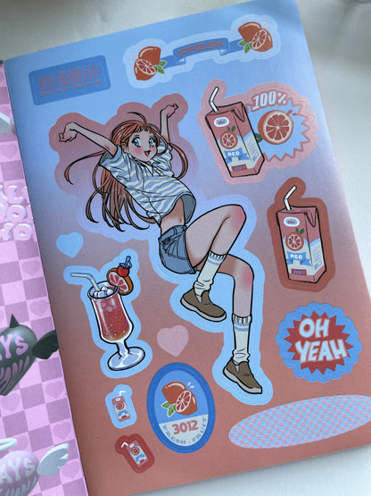 Domi World Sticker Book V1 Sticker Sheet