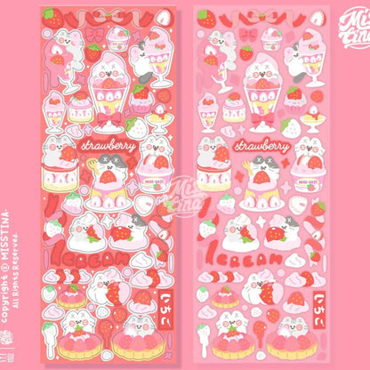 Misstina Strawberry Kitty Sticker