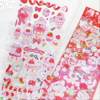 Misstina Strawberry Kitty Sticker