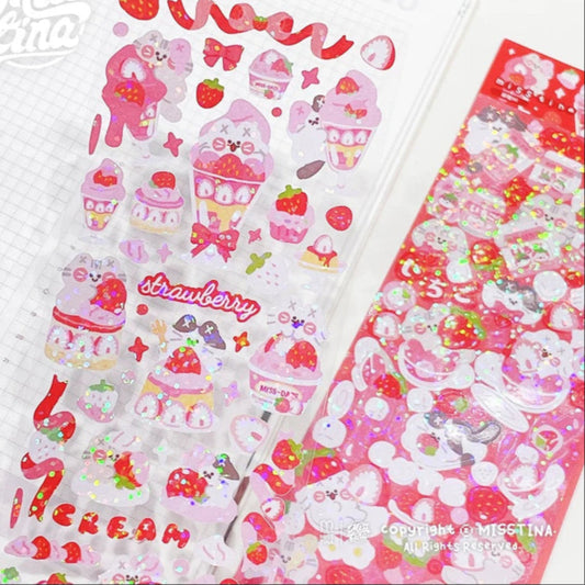 Misstina Strawberry Kitty Sticker