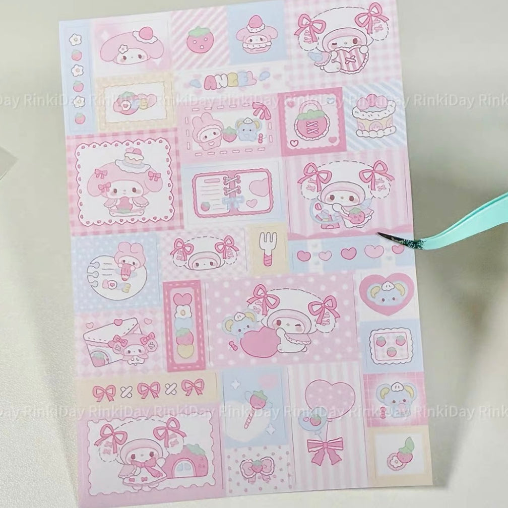Strawberry Cake Melody Sticker