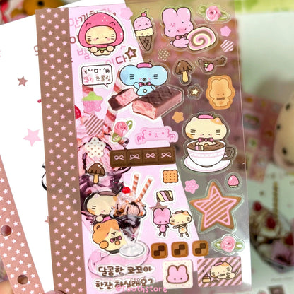 Tooth Store A7 Hot Chocolate Sticker - Brown