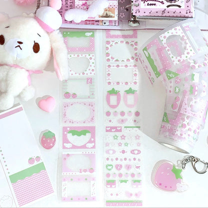 PakuPaku Strawberry Frame Kiss Cute Tape