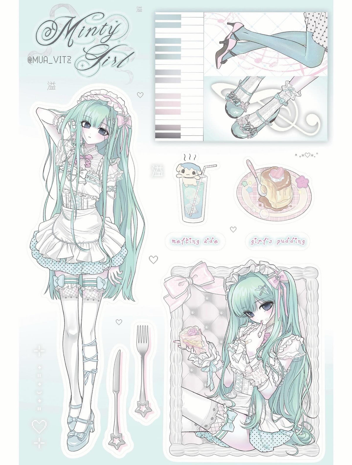 [Muavitz] Minty Girl Sticker