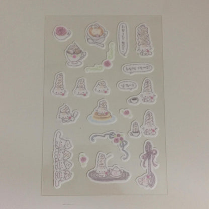 [Tanpopo] Cream Kitty Sticker