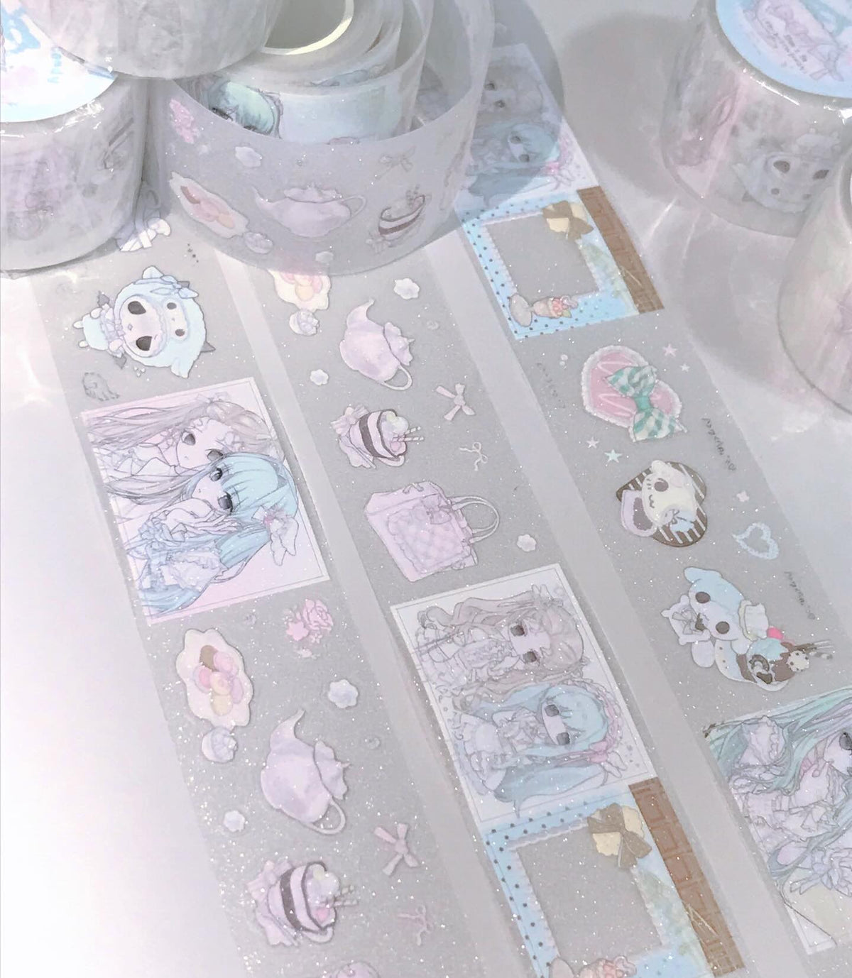 [Muavitz] Mint Cotton Candy Kiss Cut Tape