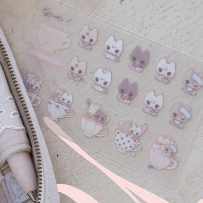 [Yeonpopo] Cup With Kitty Sticker