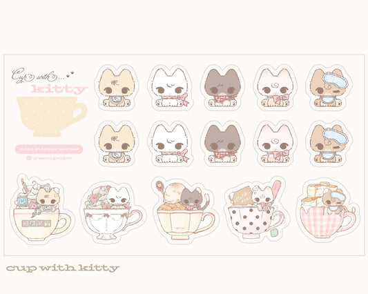 [Yeonpopo] Cup With Kitty Sticker