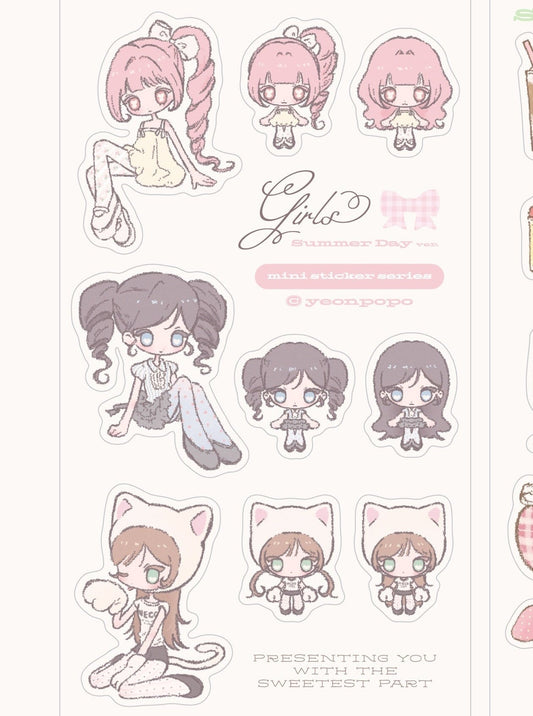 [Yeonpopo] Girl Summer Day Sticker