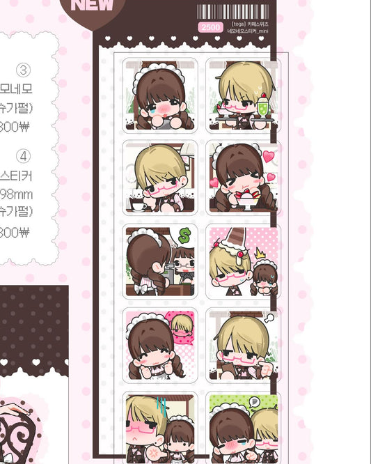 [Toga] Cafe Sweets Square Sticker