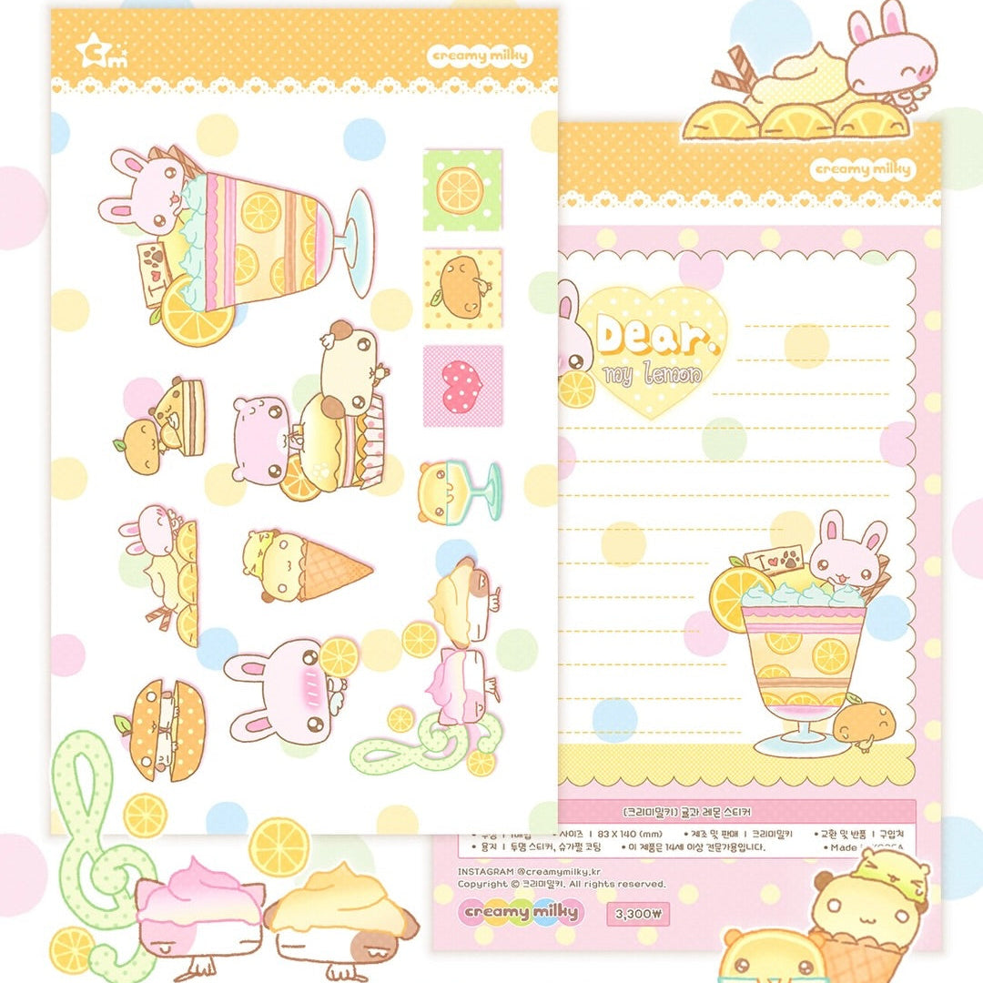 [Creamy Milky] Tangerine And Lemon Sticker