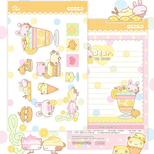 [Creamy Milky] Tangerine And Lemon Sticker