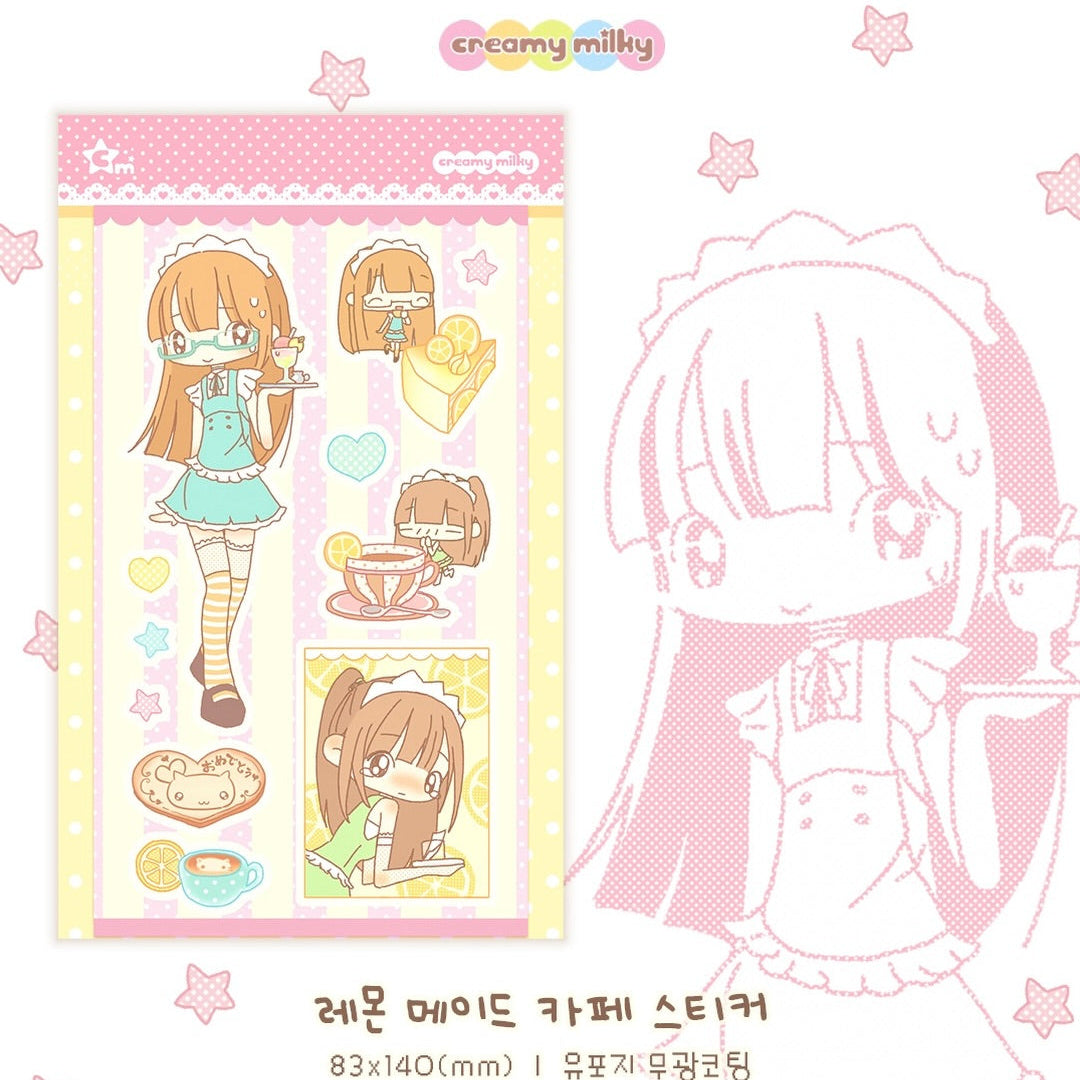 [Creamy Milky] Lemon Maid Cafe Sticker