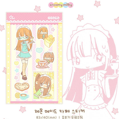 [Creamy Milky] Lemon Maid Cafe Sticker
