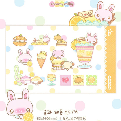 [Creamy Milky] Tangerine And Lemon Sticker