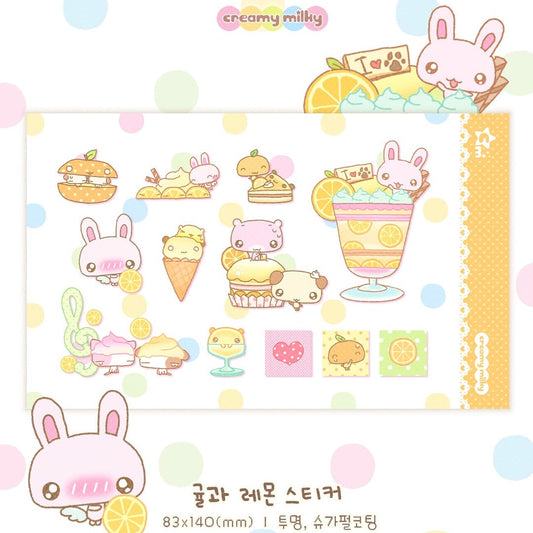 [Creamy Milky] Tangerine And Lemon Sticker