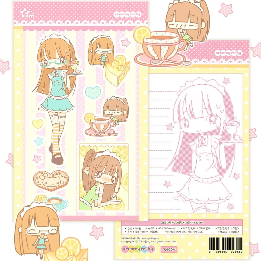 [Creamy Milky] Lemon Maid Cafe Sticker