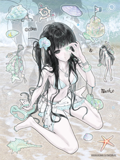 [Huaeart] Ocean Marble Sticker