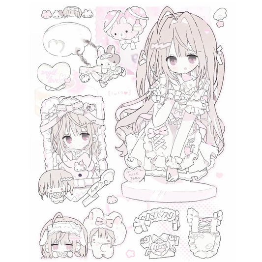 [Six9w] Cream Girl Sticker