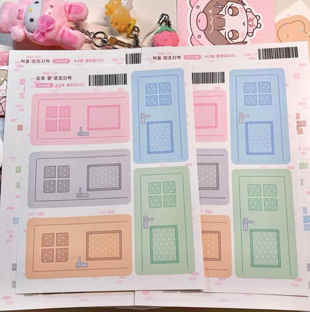 Malangcong Dot Door Paper Sticker